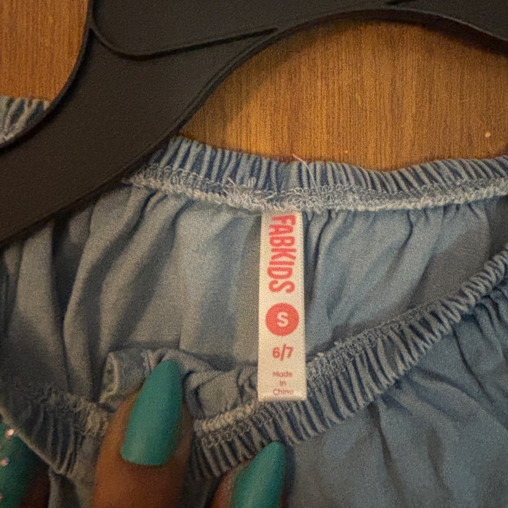 FabKids Light Blue Ruffle Dress - Picture 3 of 3
